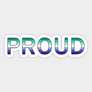 Proud (Gay Man Pride Colors) Sticker